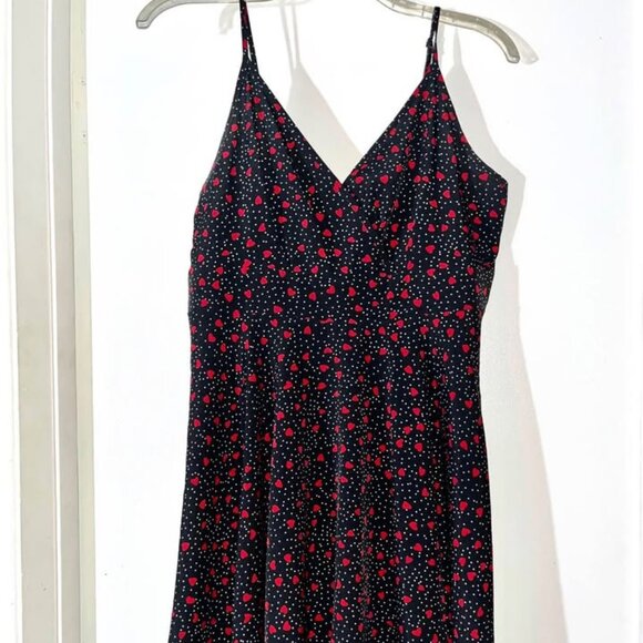 Heart Print Dress in Black and Red, size 12 - Picture 1 of 9